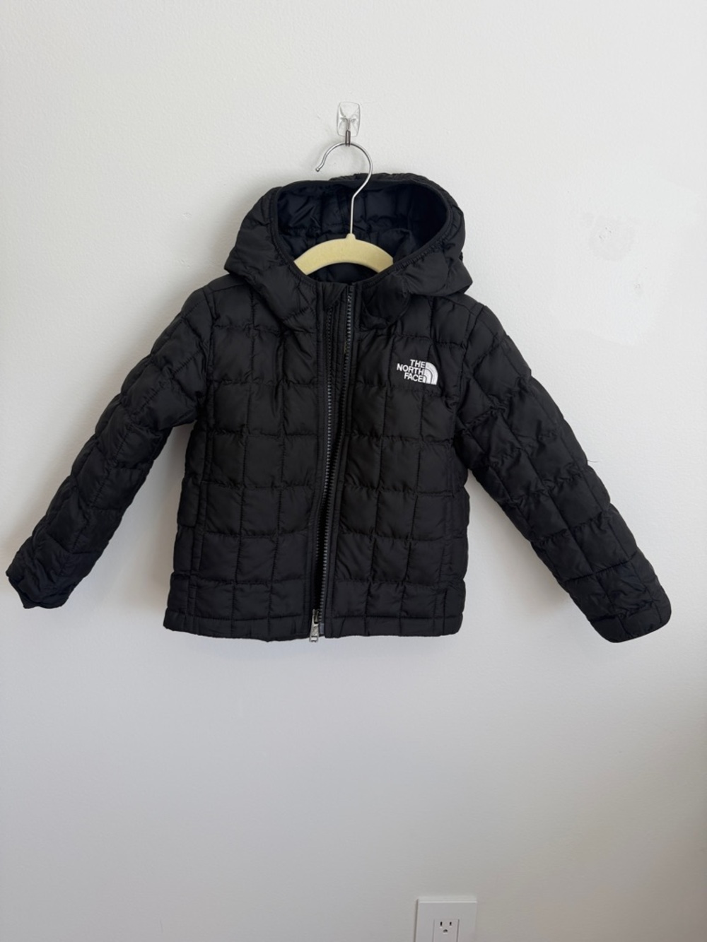 The North Face Black Quilted Hooded Jacket